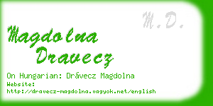 magdolna dravecz business card