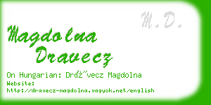 magdolna dravecz business card